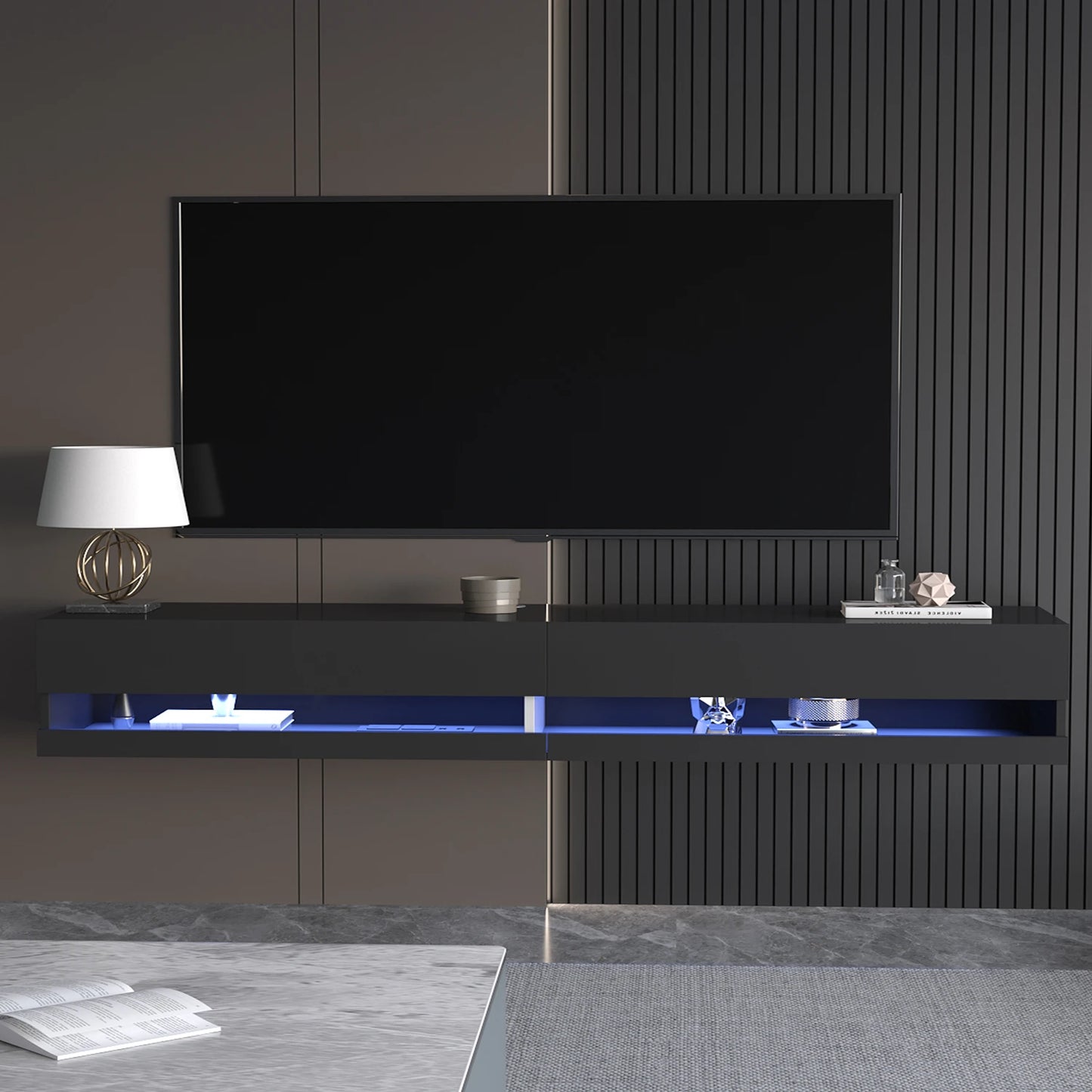 71" Floating TV Stand for 75/80" TV Media Console
