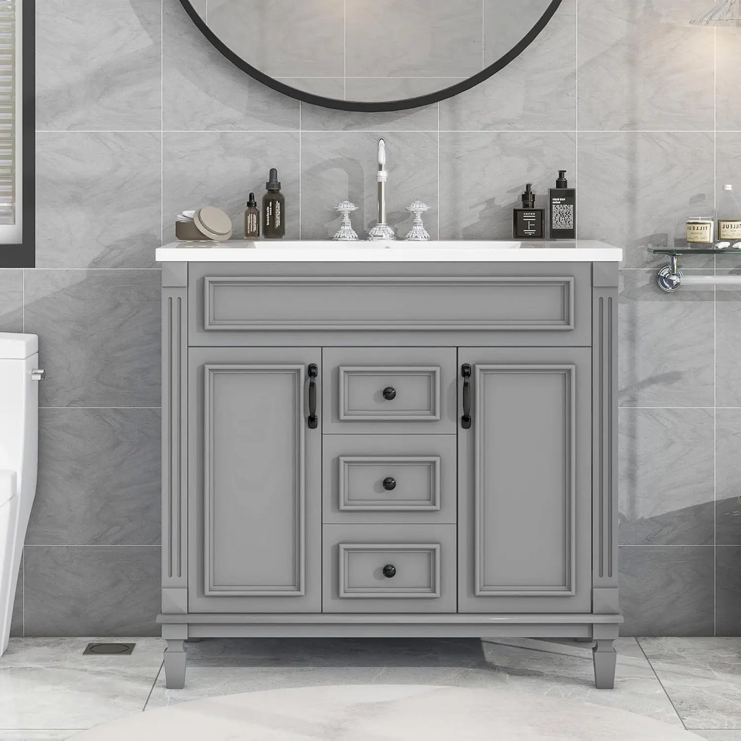 36” Bathroom Vanity with Sink