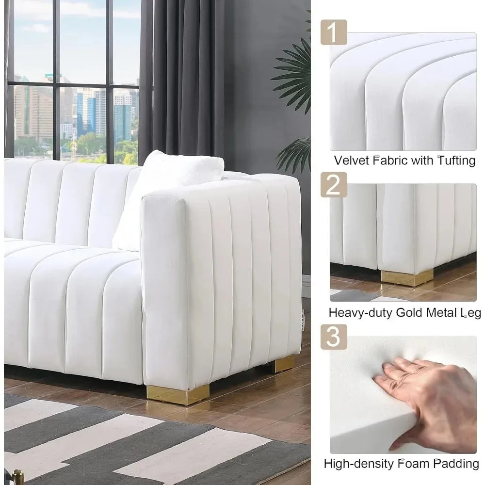 2 Pcs Living Room Sofa and Loveseat