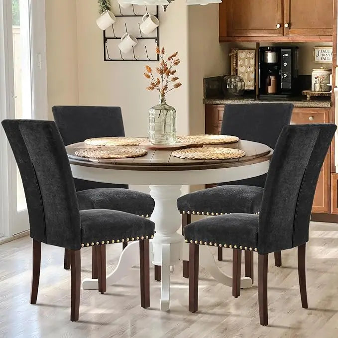 Upholstered Parsons Dining Chairs Set of 4