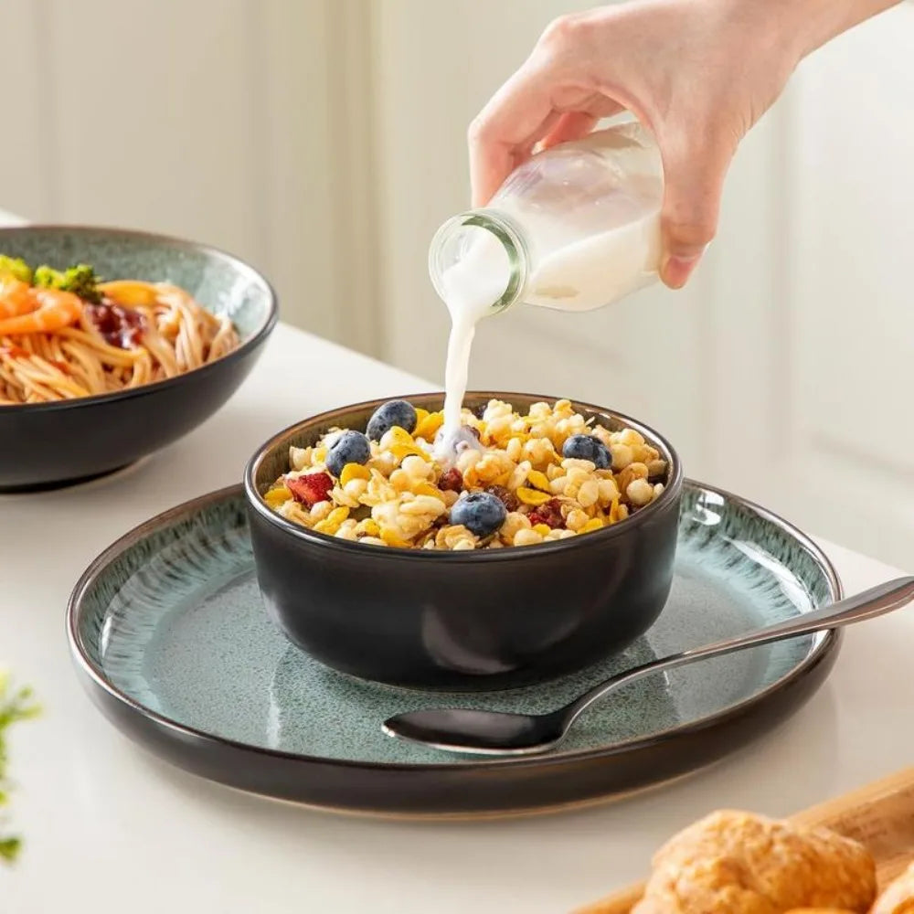 Reactive Glaze Dinnerware Sets for 4-6 People