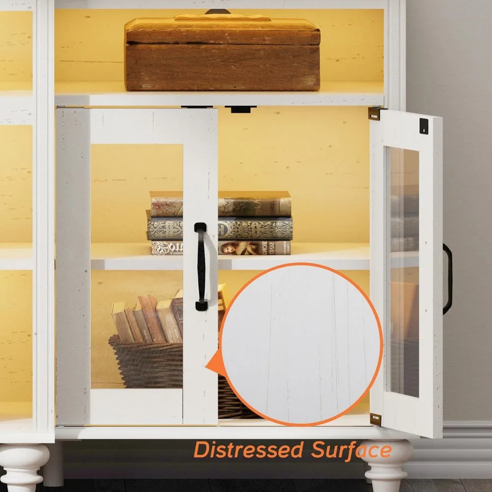 Sideboard Cabinet with 4 Glass Doors
