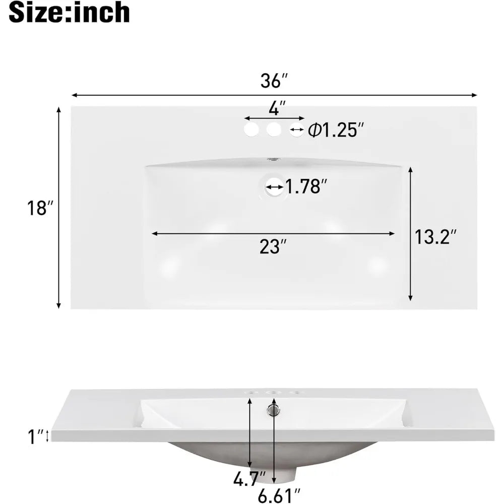 36” Bathroom Vanity with Sink