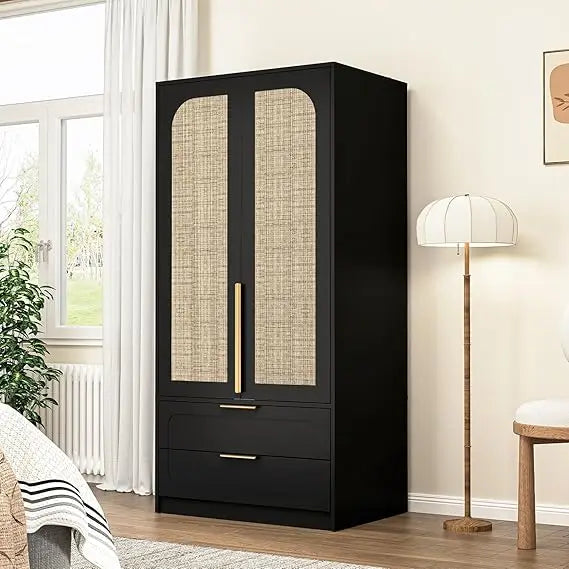 Armoire Wardrobe Closet with Door and 2 Drawer