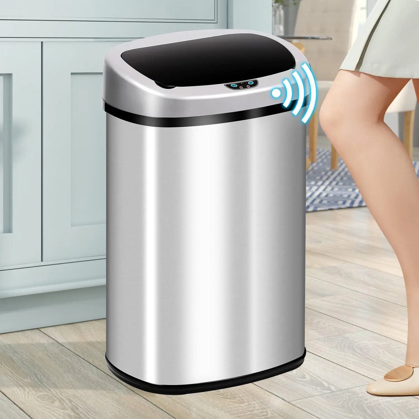 13-Gallon Automatic Touch Free Trash Can