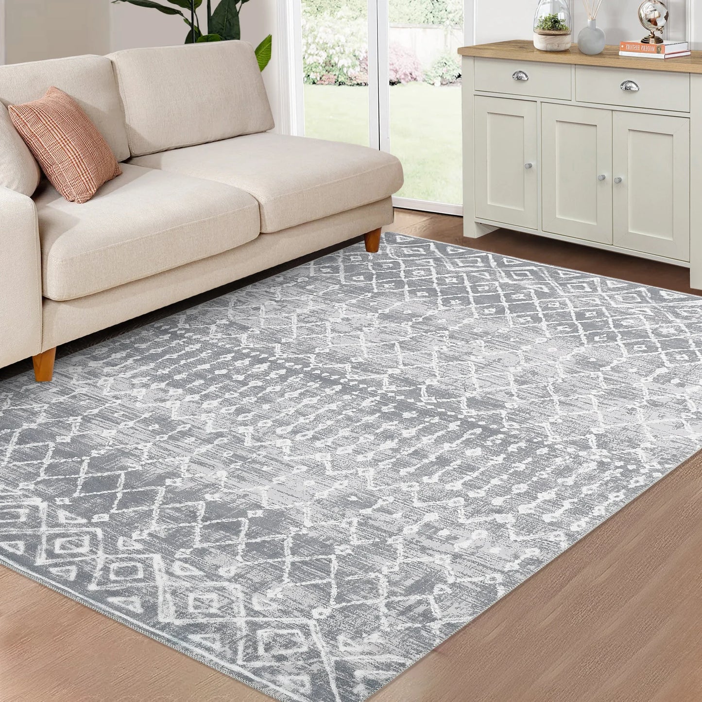 Grey Modern Super Soft Carpet