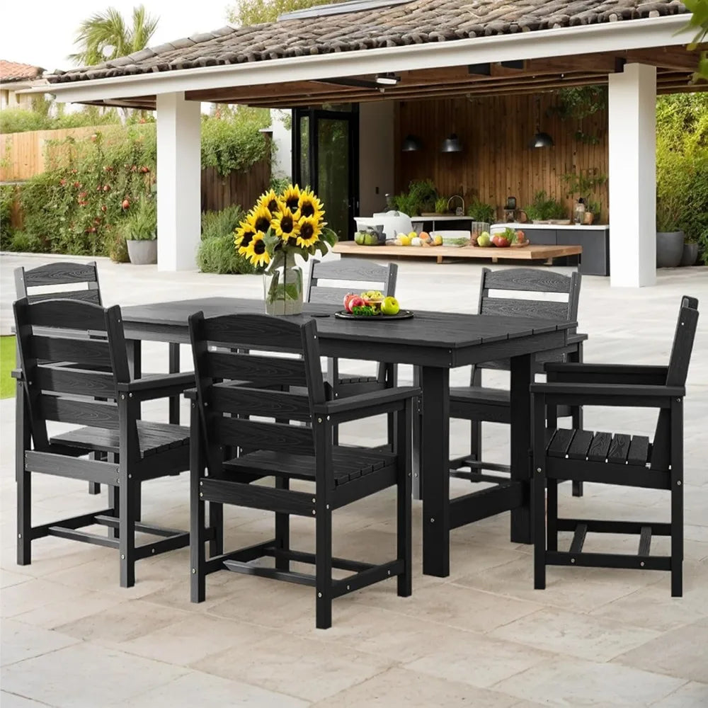 7 Piece Patio Outdoor Dining Set for 6