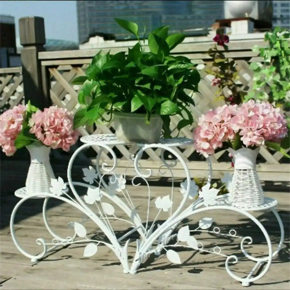 2 Set White European Style Plant Stand