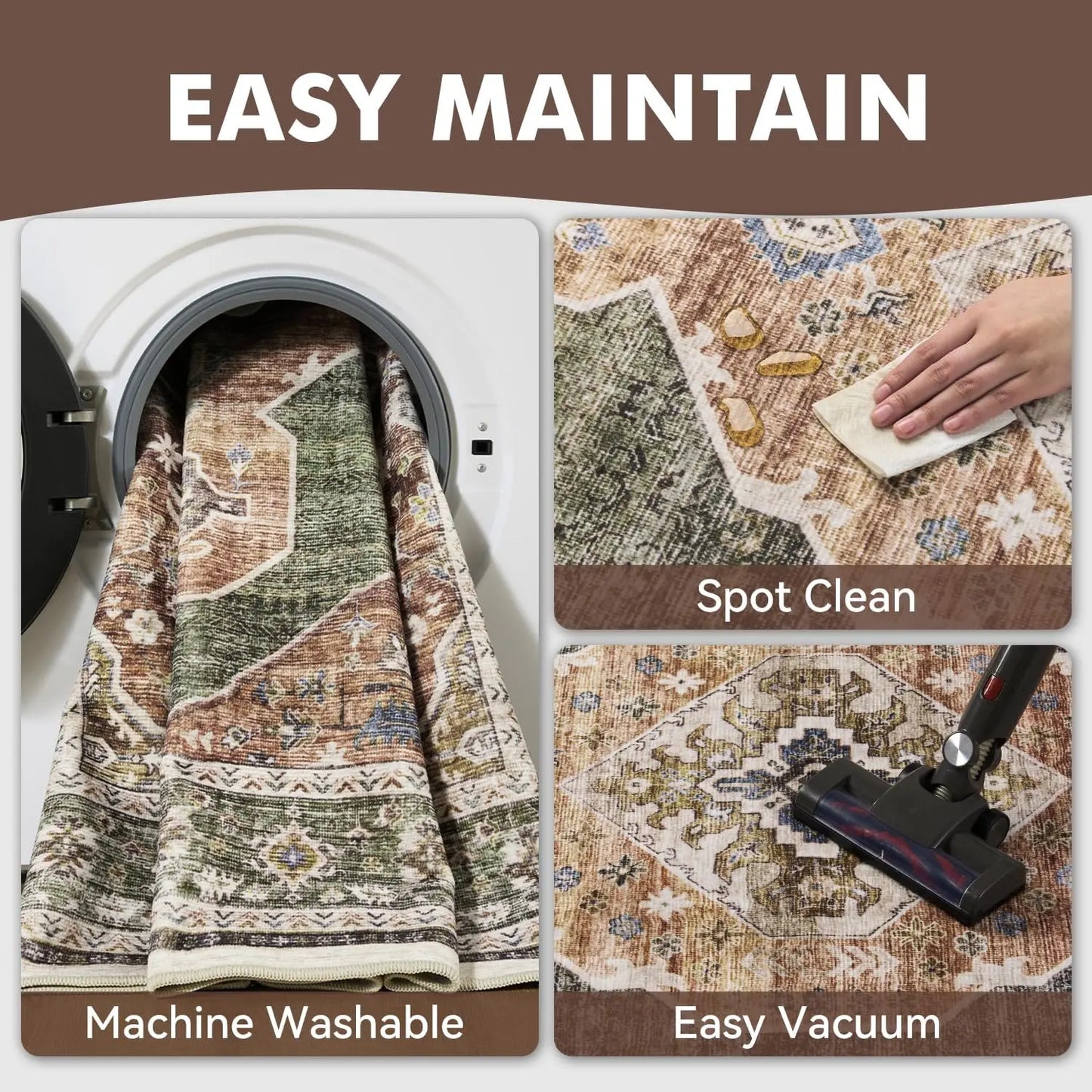 5x7 Washable Area Rugs for Any Room