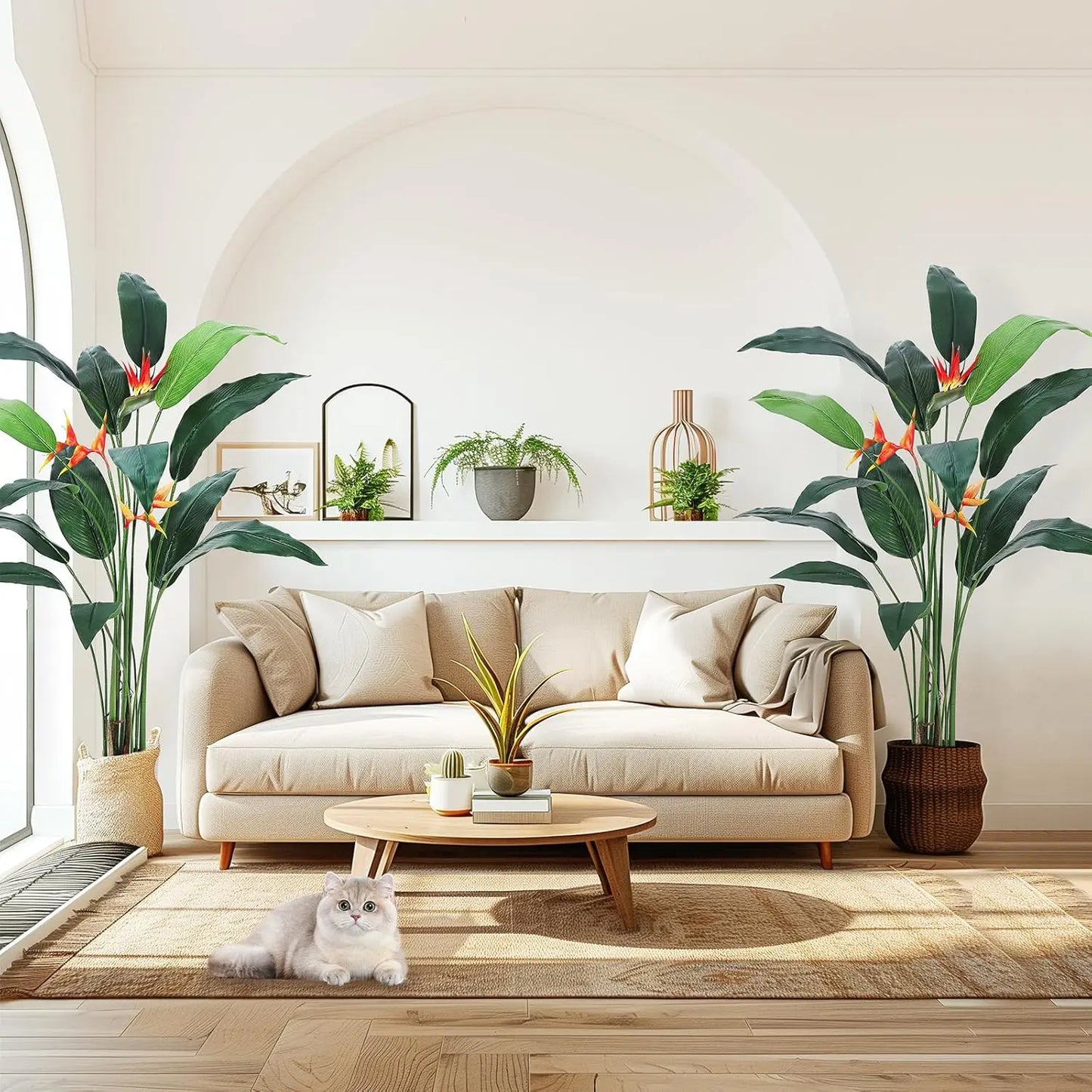 Artificial Bird of Paradise Plant for Indoor Outdoor