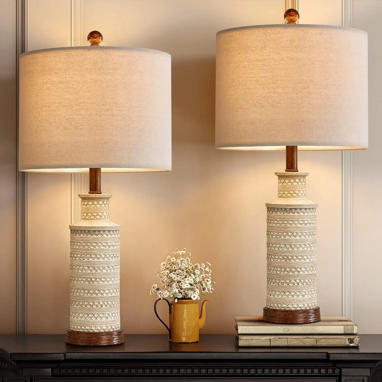 24'' Vintage Table Lamp Set of 2