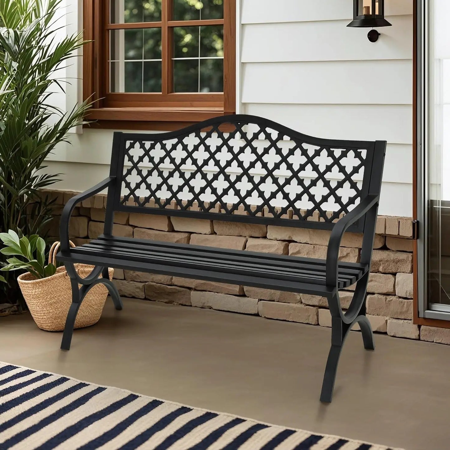 Cast Iron 50 Inches Outdoor Garden Bench