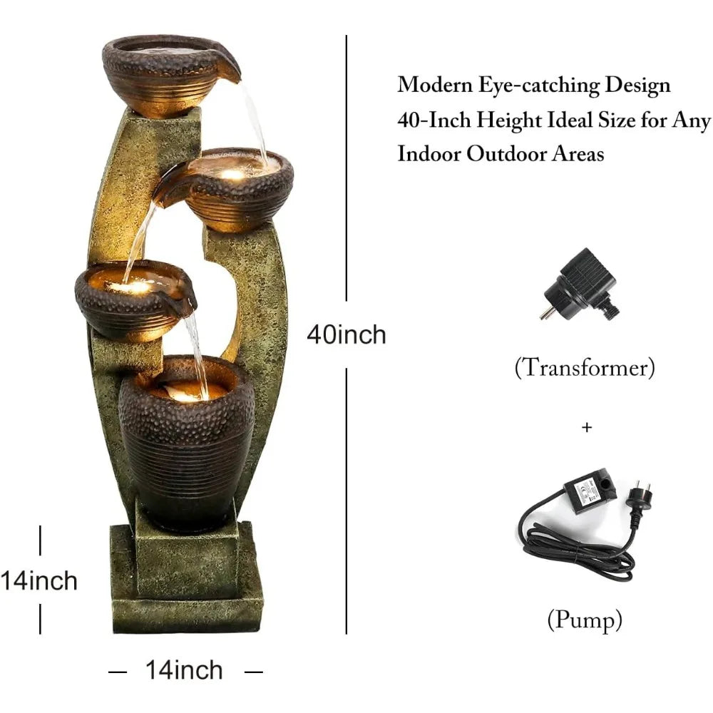 Modern Outdoor Fountain with Contemporary Design