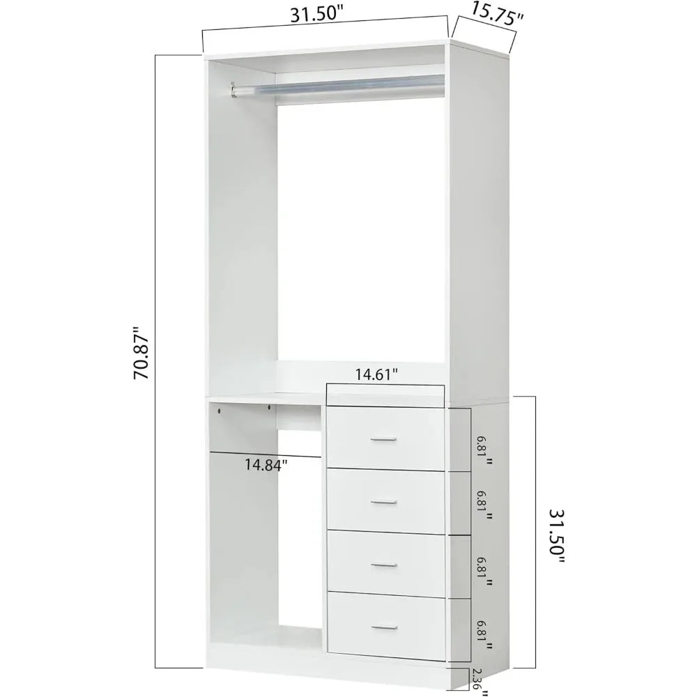 Closet for Clothes Multifunctional Wardrobe