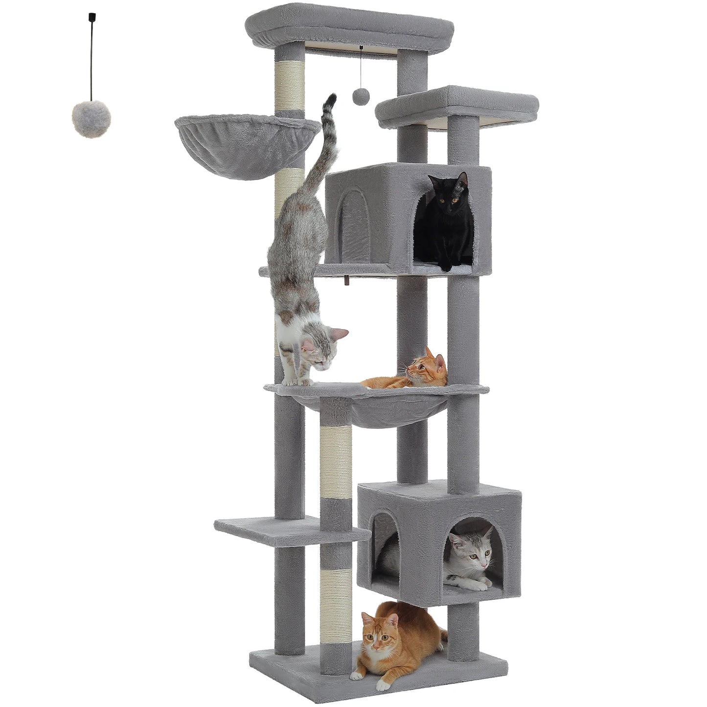 Tall Cat Tower for Indoor Cats Multi-Level