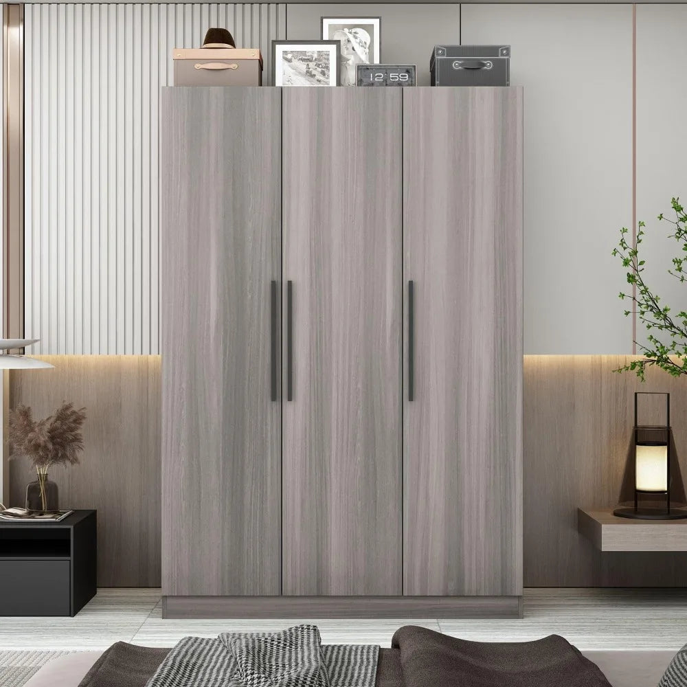 Wardrobe Armoire Closet with Shelves, Hanging Rod