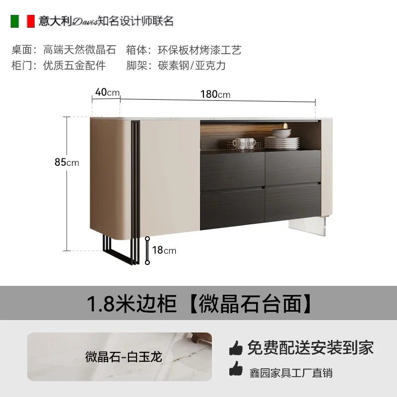 Italian Marble Living Room Cabinet