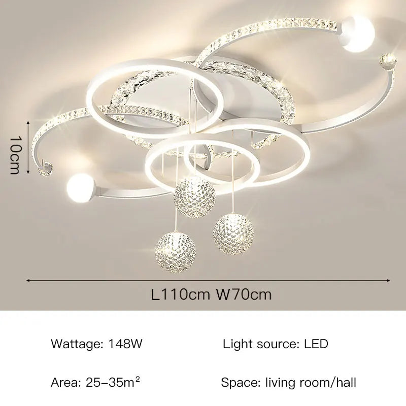 Modern Led Black Decorative Ceiling Chandelier