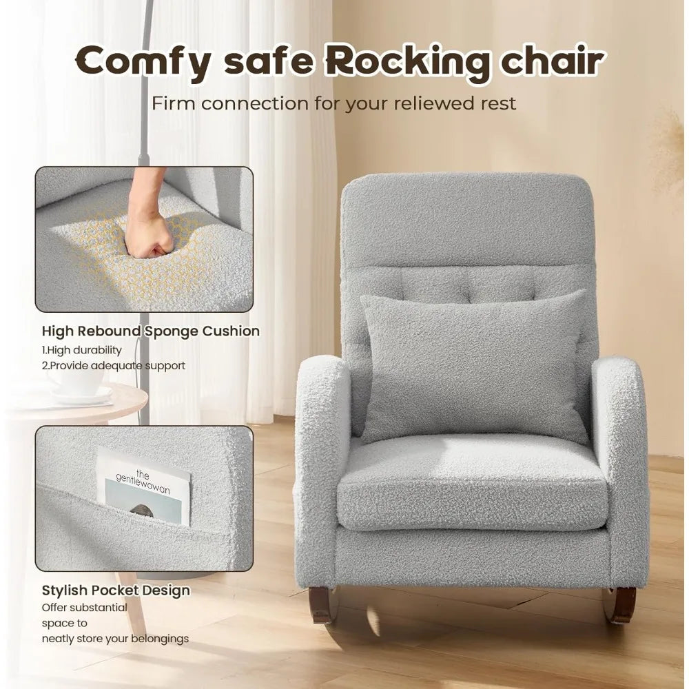 Upholstered Comfortable Chair for Bedroom & Baby Nursery
