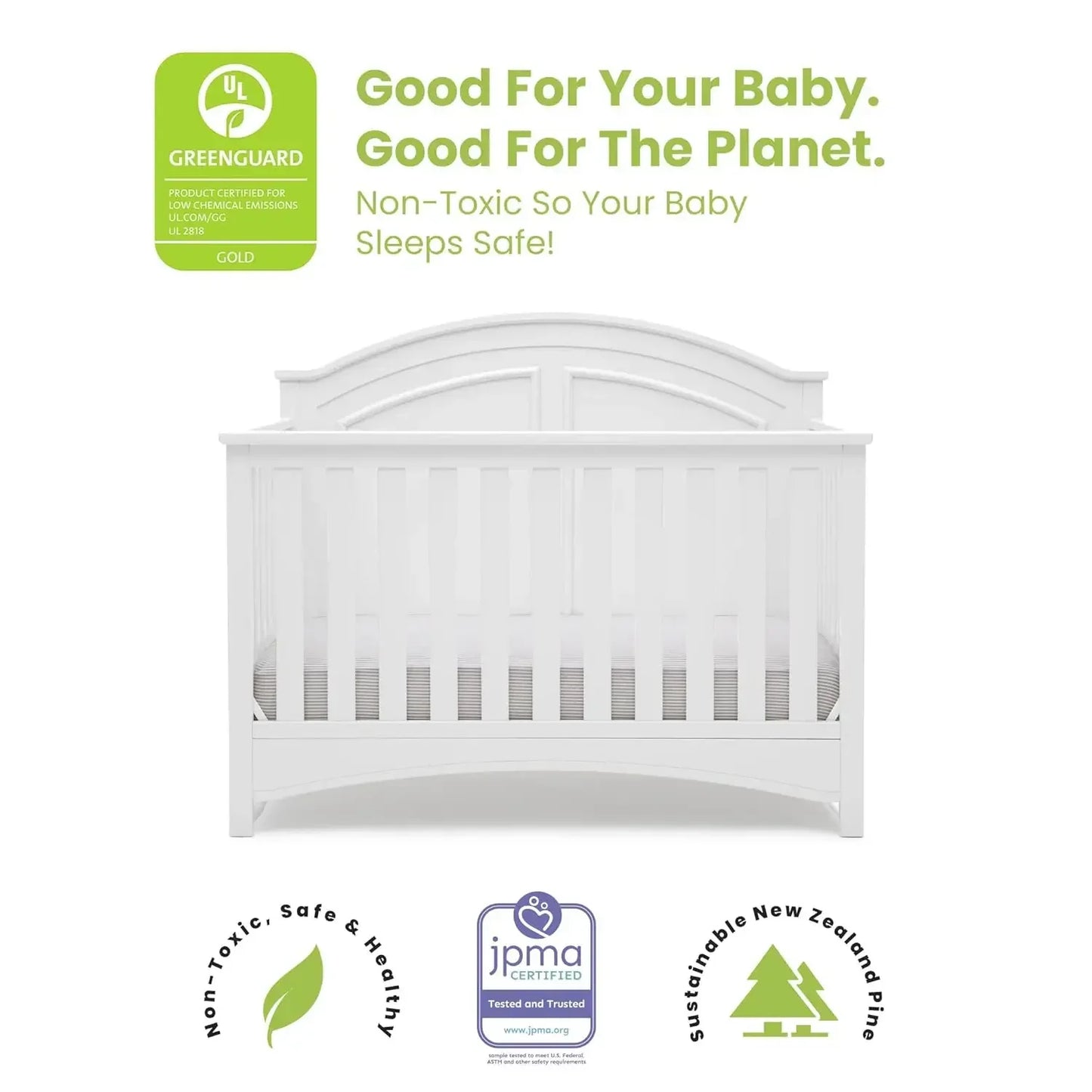 Children 6-in-1 Convertible Crib