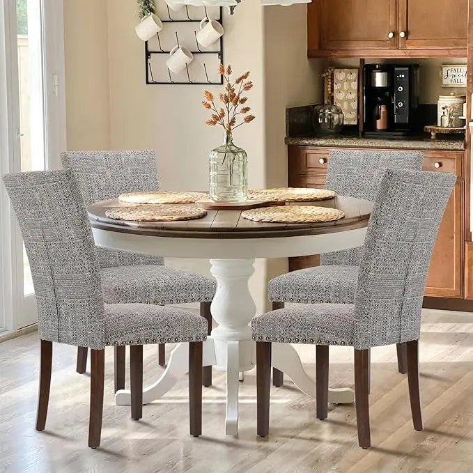 Upholstered Parsons Dining Chairs Set of 4