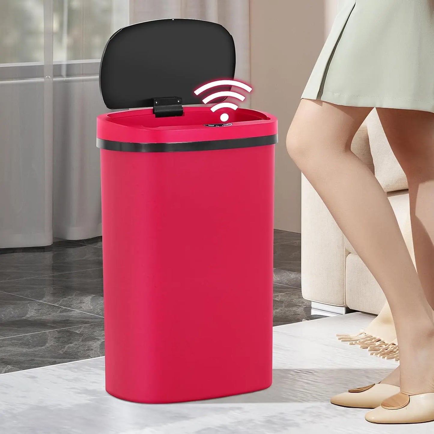13-Gallon Automatic Touch Free Trash Can