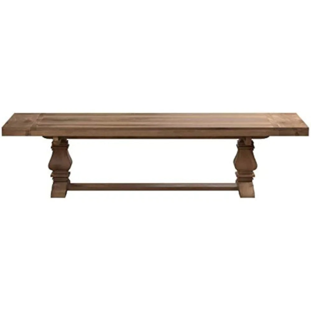 Farmhouse Rectangular Double Pedestal Wood Dining Table