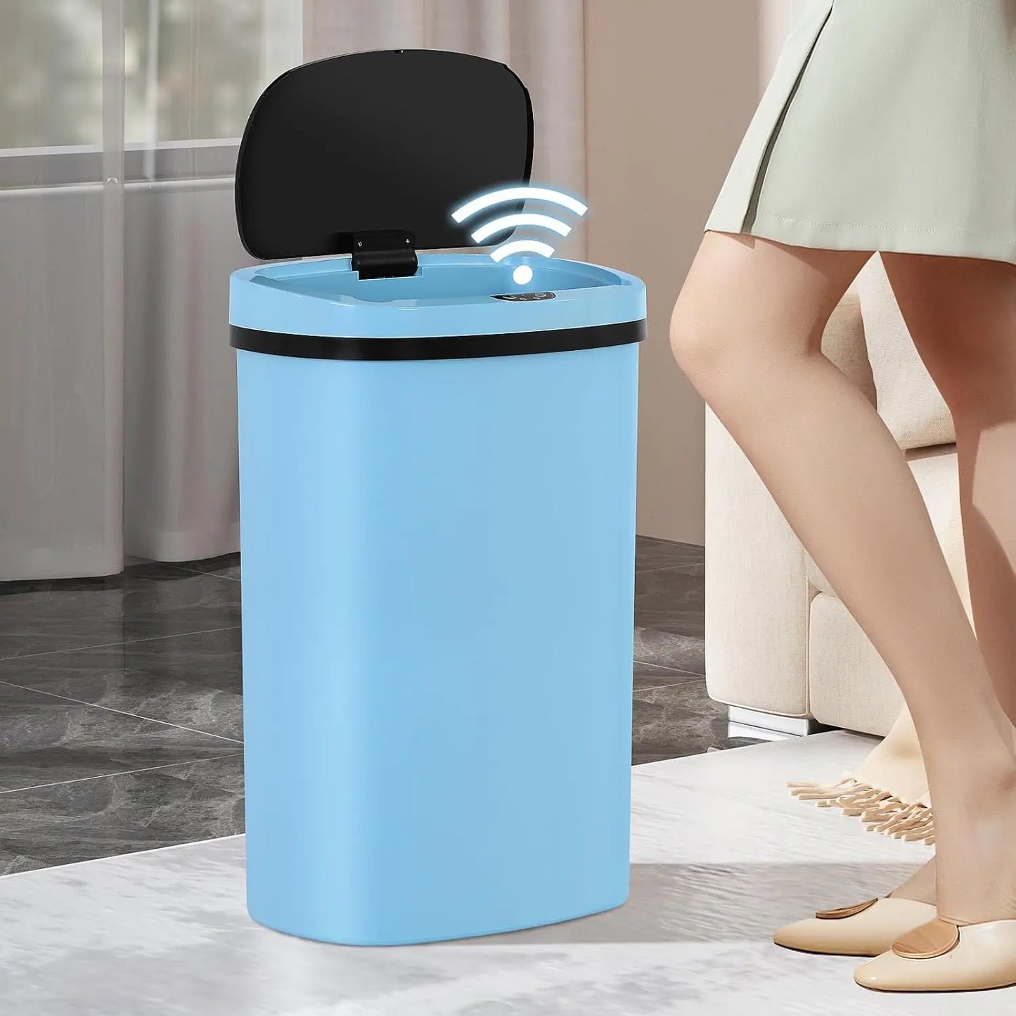 13-Gallon Automatic Touch Free Trash Can
