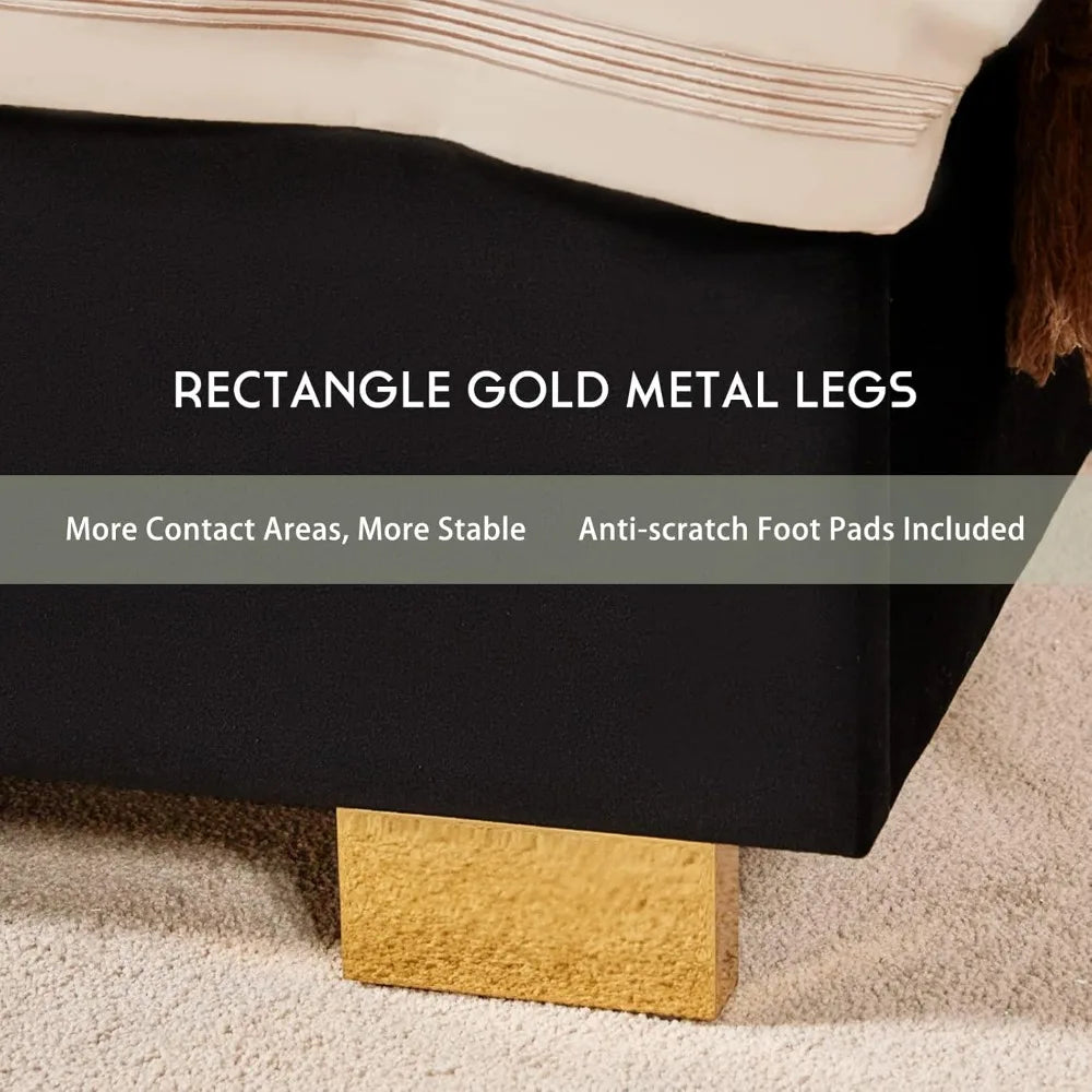 Modern Queen Size Platform Bed and Headboard