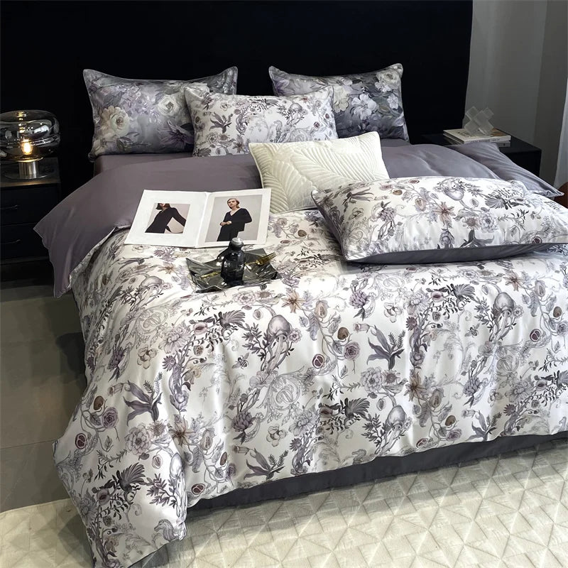 Luxury Floral Duvet Bedding Set