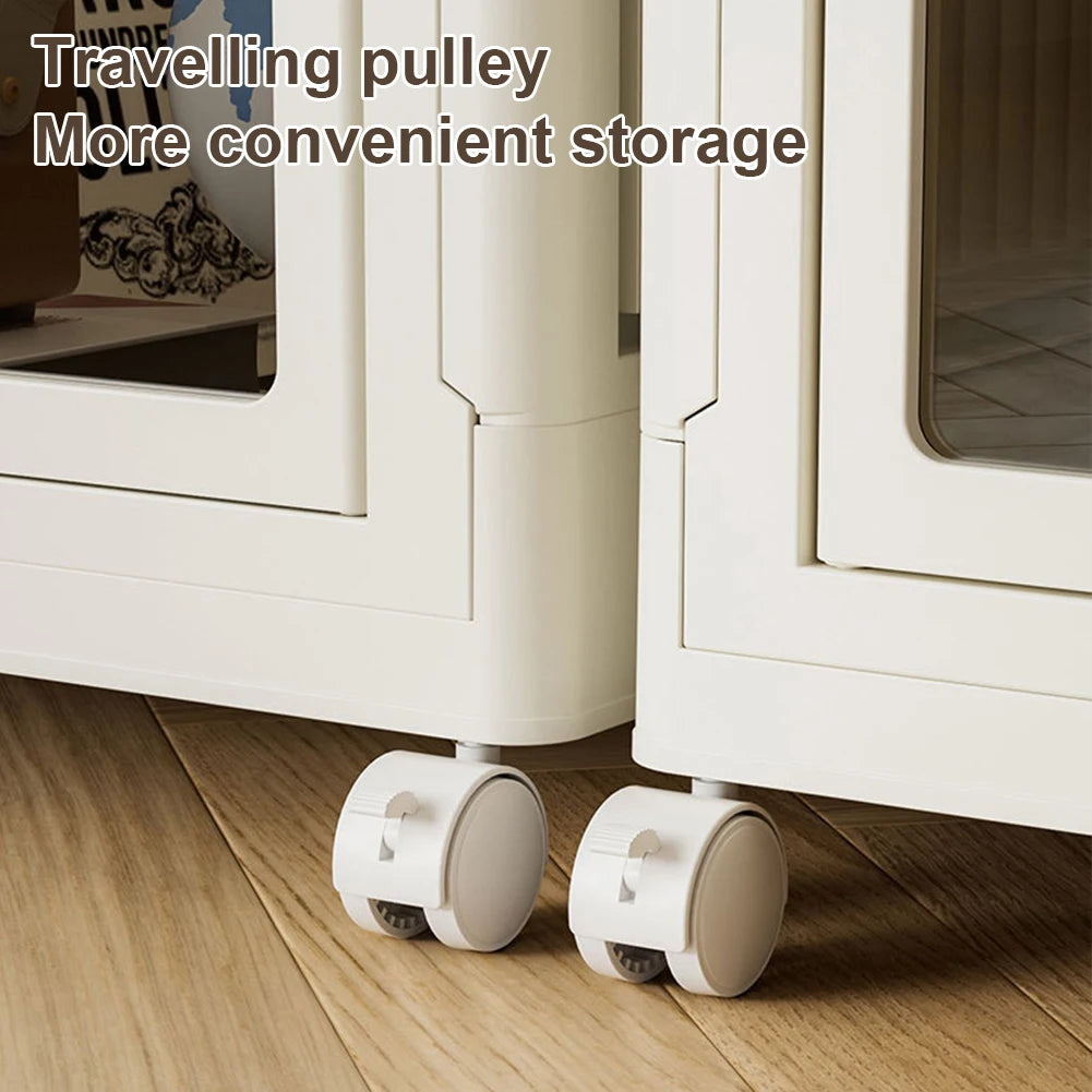 Bedroom Closet Collapsible Wardrobe Furniture with Hanging Rod