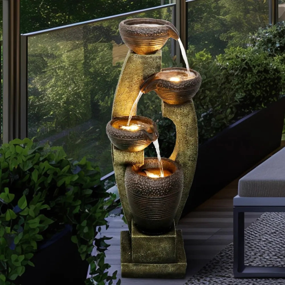Modern Outdoor Fountain with Contemporary Design