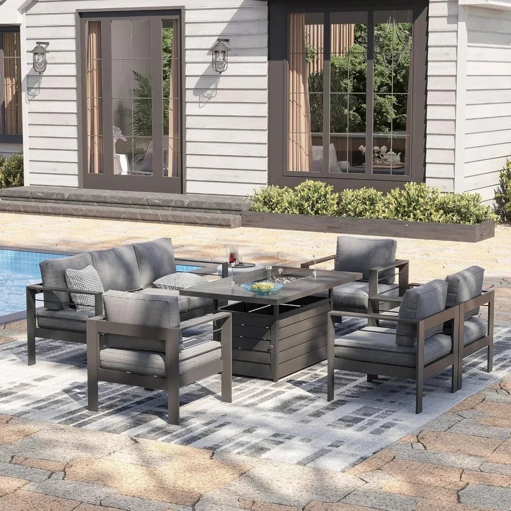 5 Piece Modern Patio Conversation Set