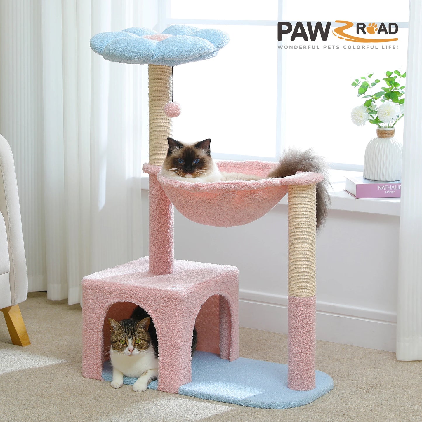 Flower Cat Tree with Large Metal Frame