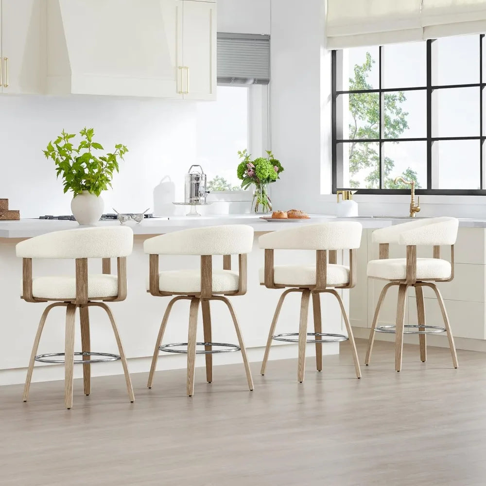 Set of 2 Swivel Counter Height Barstools