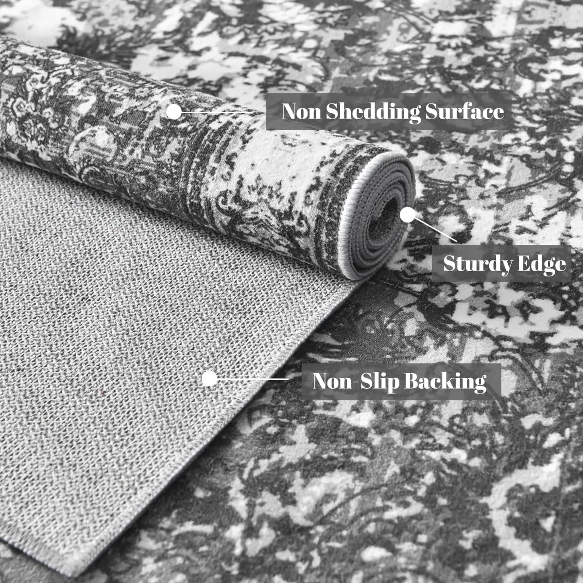Decorative Vintage Area Rug 4X6