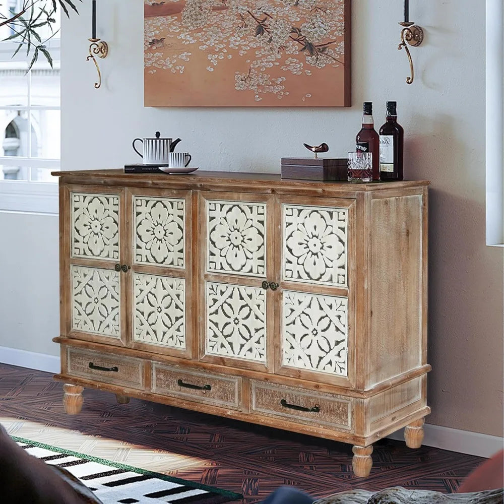 Accent Cabinet with 4 Doors & 3 Drawers