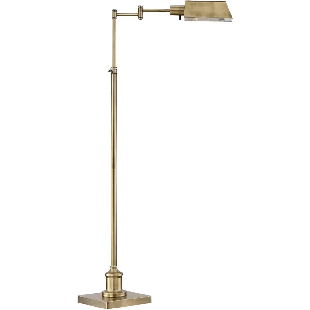 Traditional Adjustable Pharmacy Floor Lamp Swing Arm