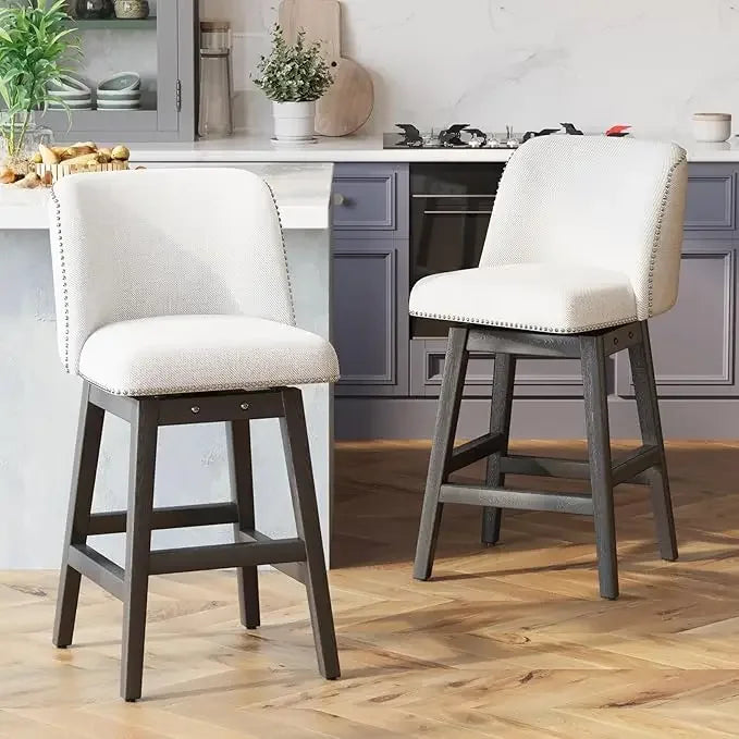 Set of 4, 26" Swivel Counter Height Bar Stools