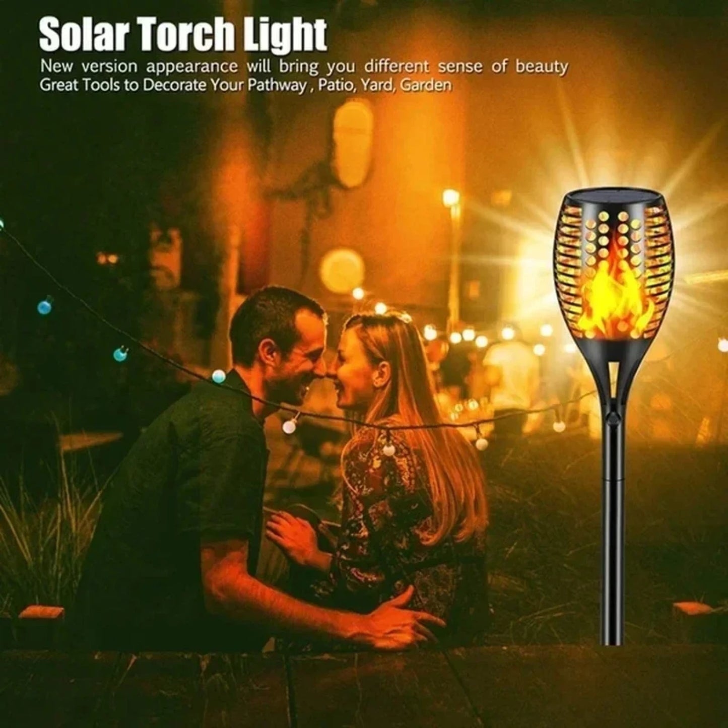 Solar Flame Flickering Tiki Light