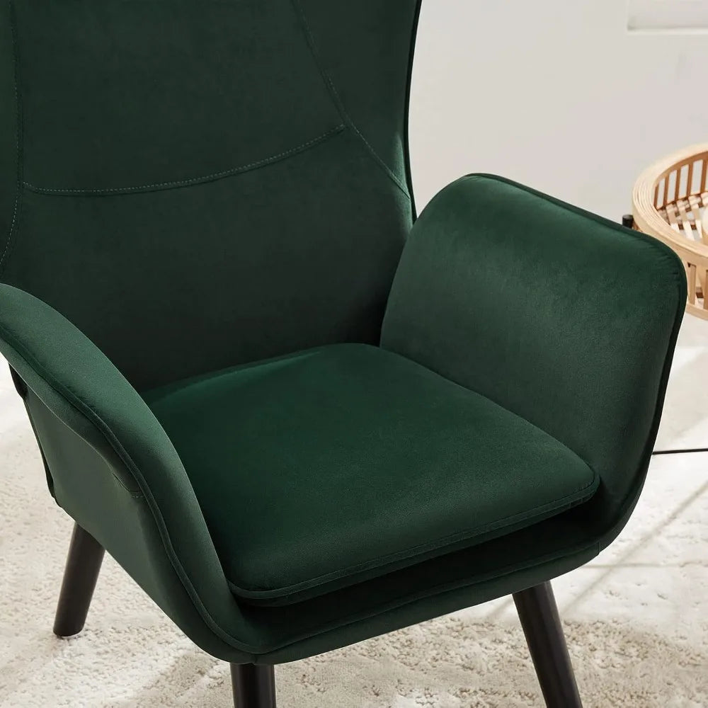 Velvet Wingback Accent Chairs