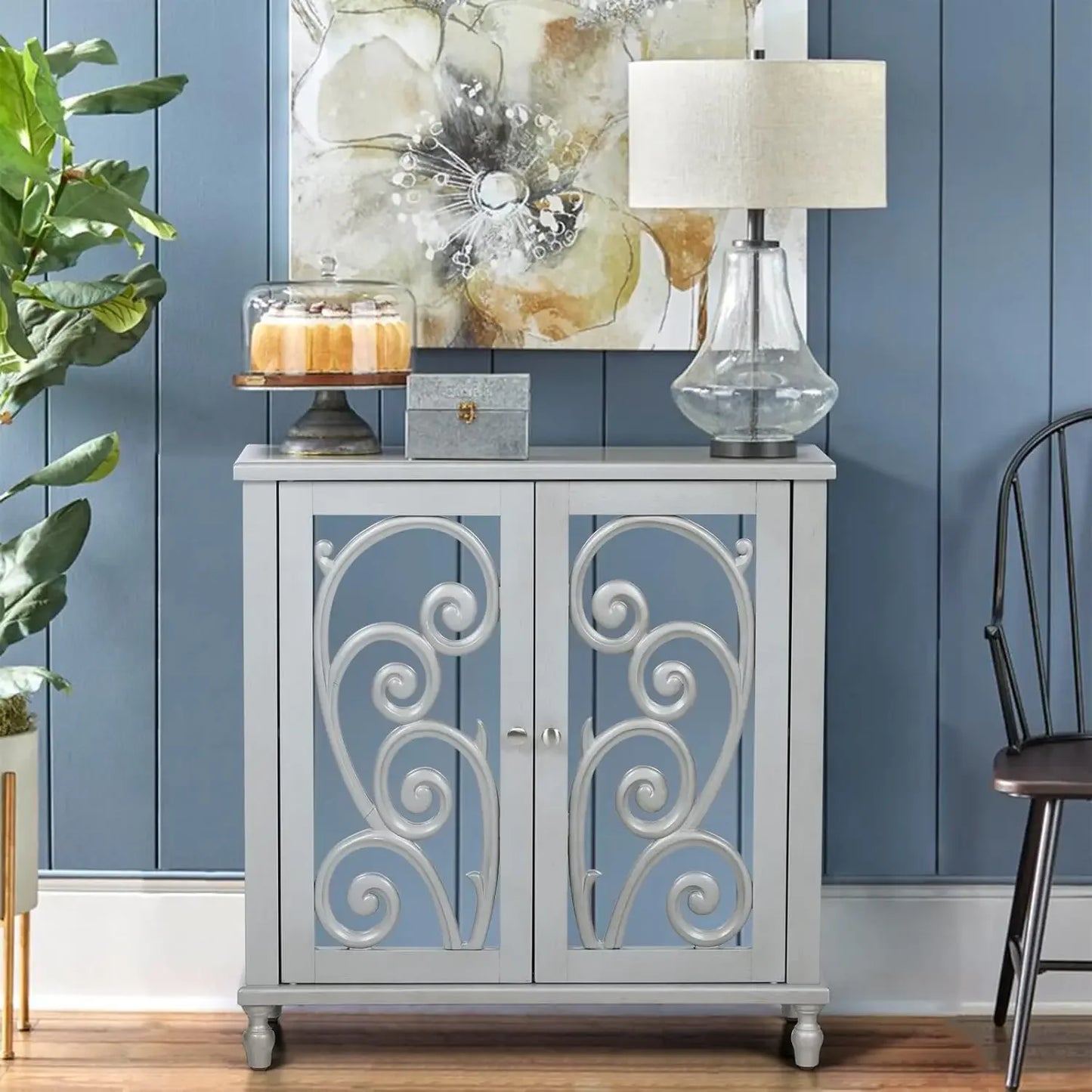 Antique Accent Cabinet with Doors