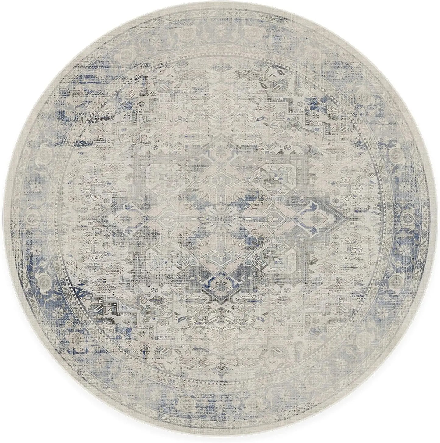 Contemporary Washable Rug - 6ft Round Rug