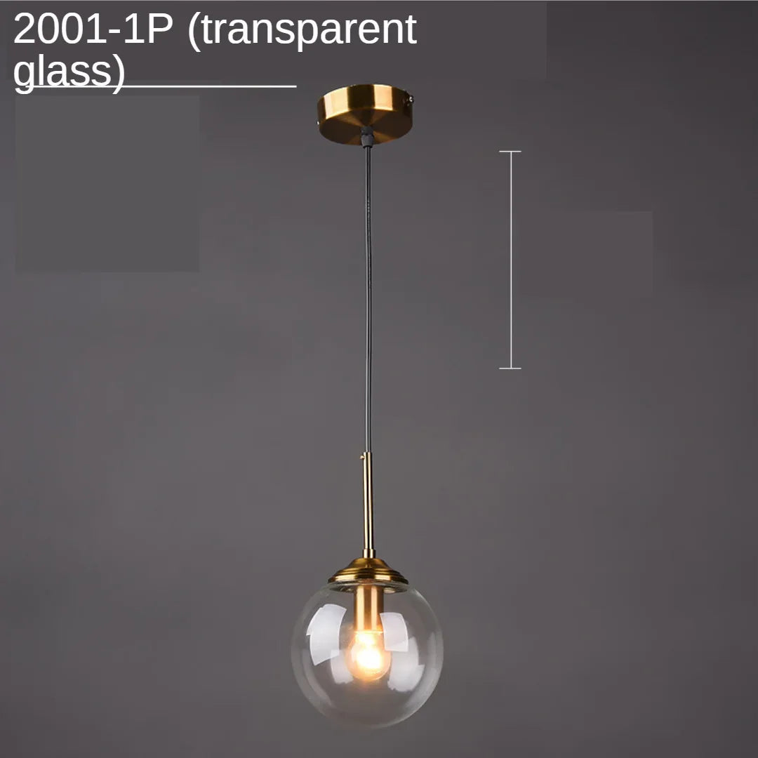 Modern Glass Ball Pendant Lighting Fixture