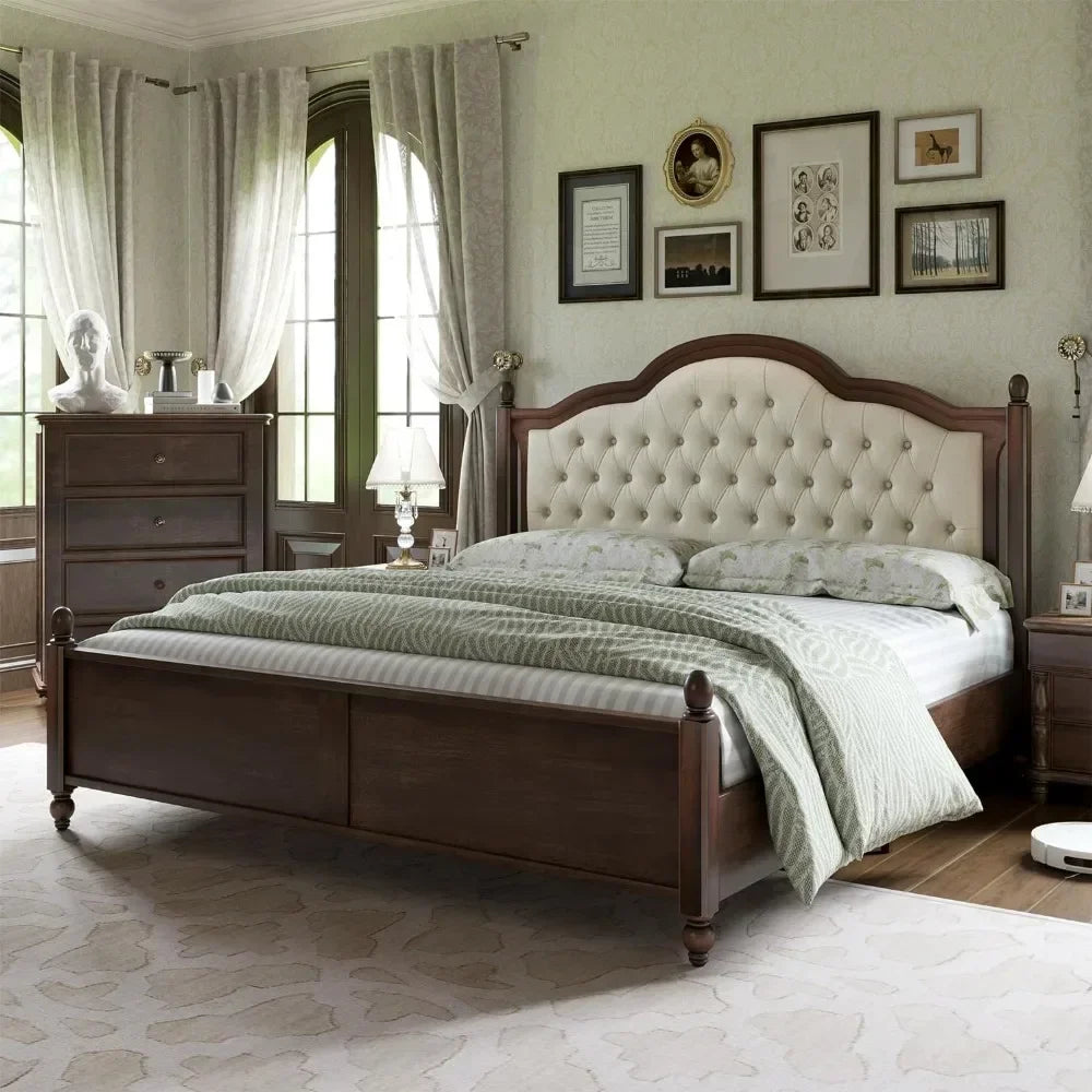 Solid Wood Bed Frame Queen Size