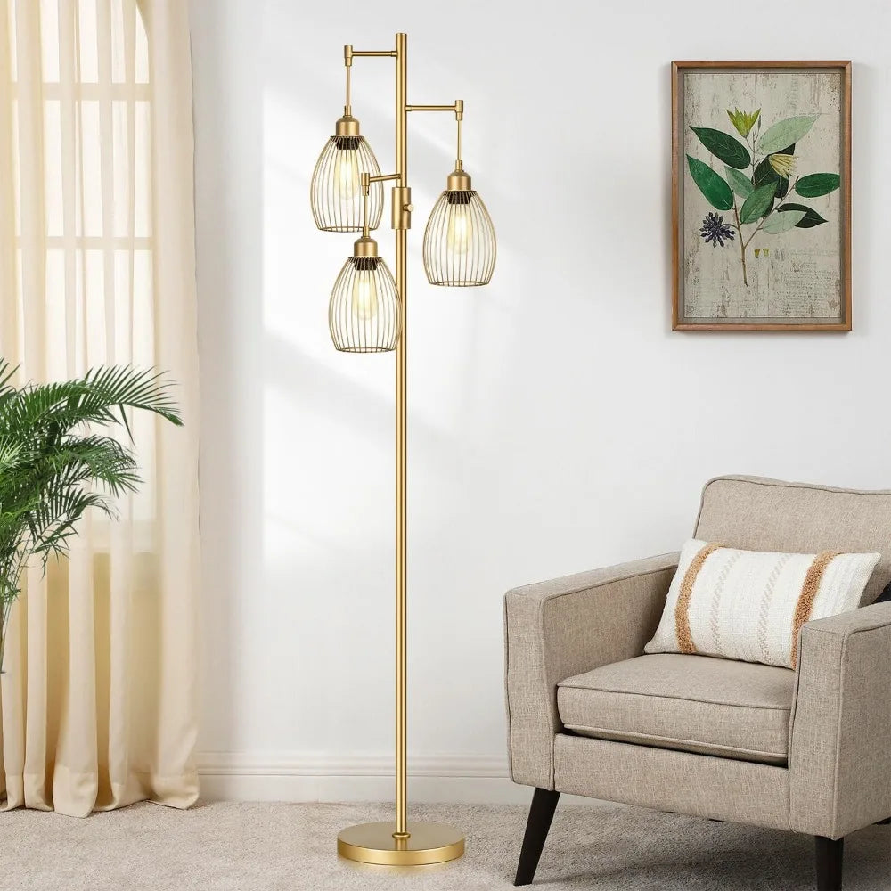 Dimmable Industrial Floor Lamp for Living Room