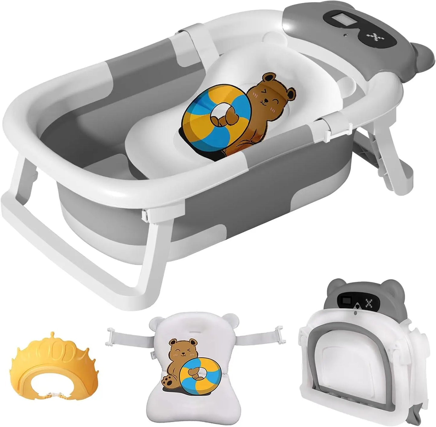 Baby Bathtub with Cushion Support for Shower