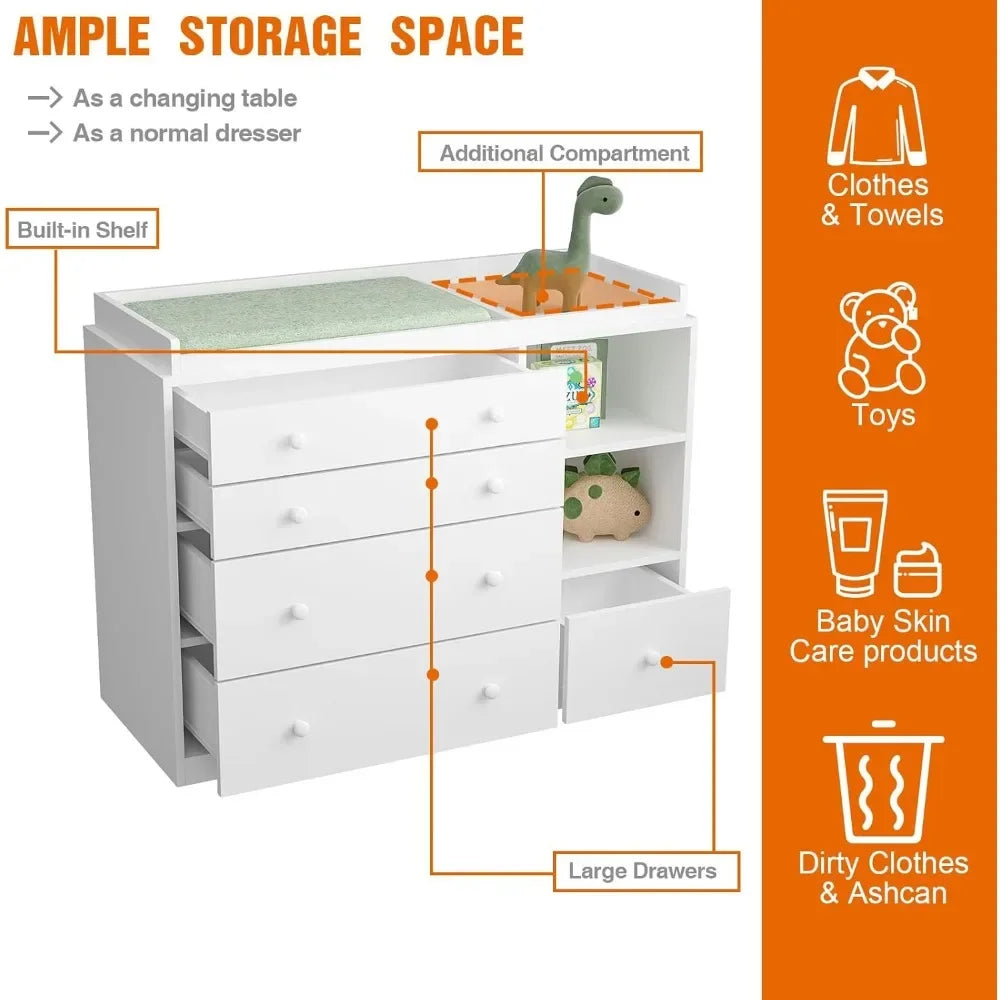 Classic Baby Changing Table, Nursery Dresser