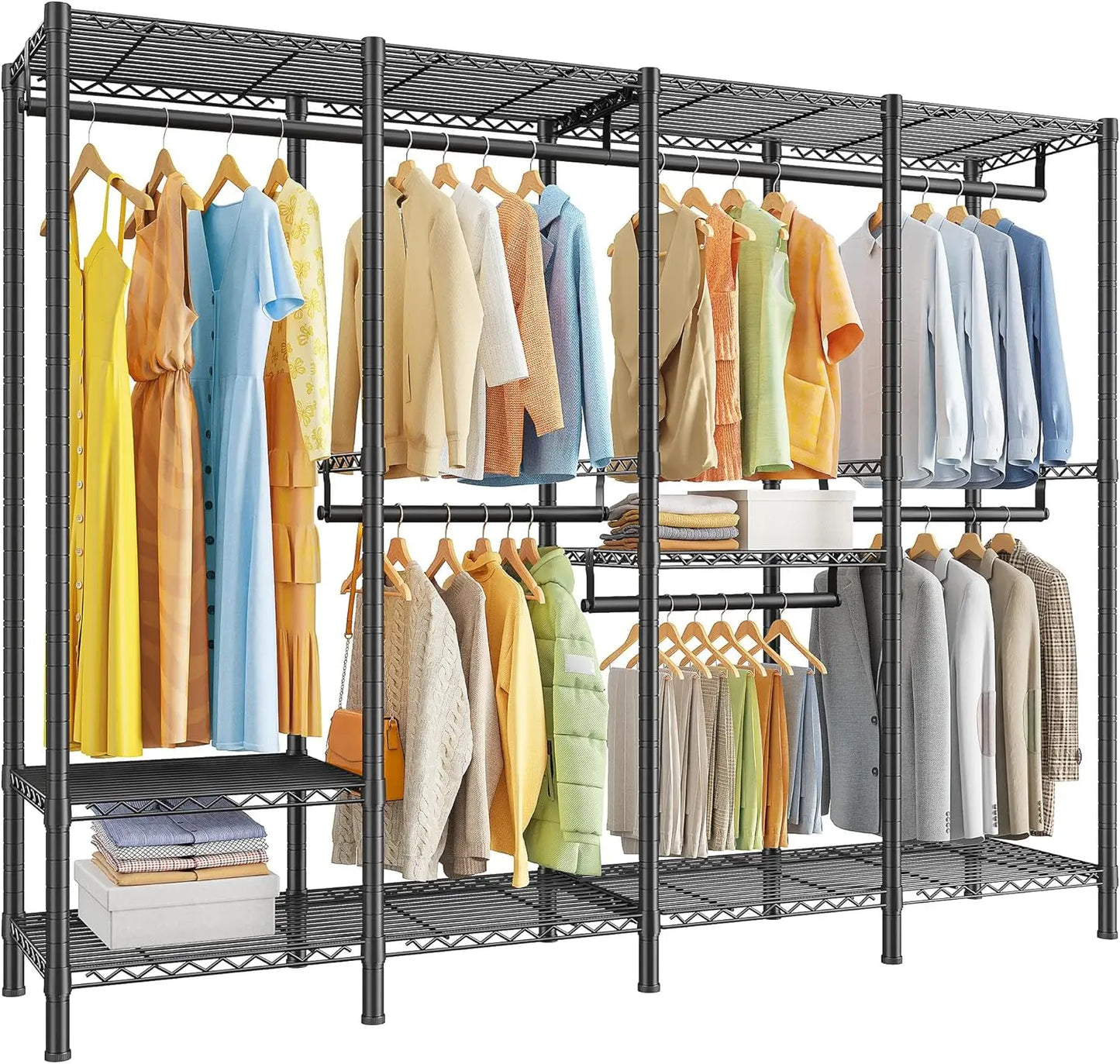 Clothes Rack with Cover, Loads 1100 LBS