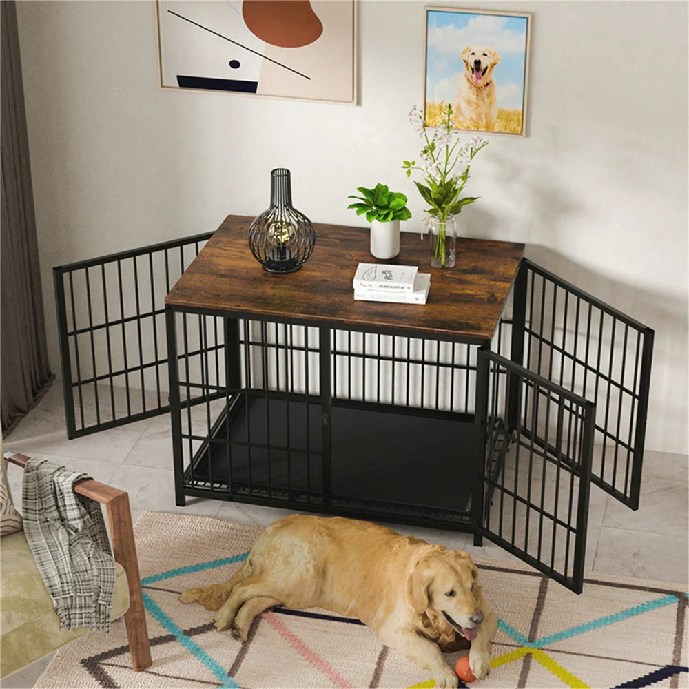 Style Elevated Pet Kennel End Table